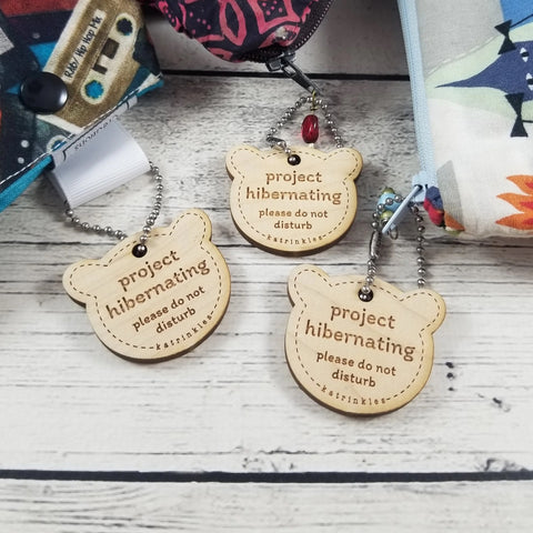 "Project Hibernating" Bear Bag Tags, Set of 3