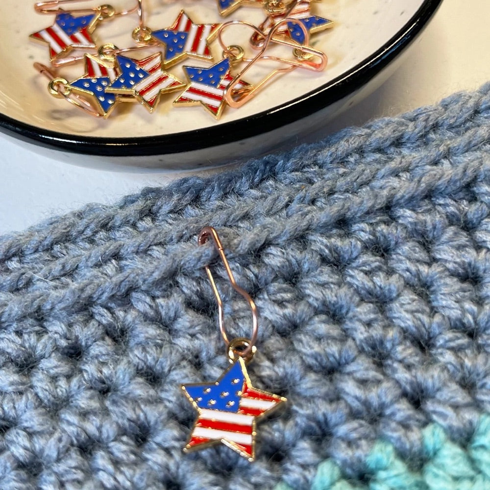 Star Spangled Stitch Markers, Set of 10