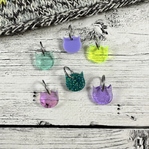 Cat-rinkles Cat Collection Acrylic Stitch Makers - Set of 6 - new colors
