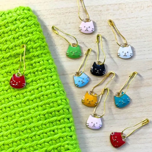 Cat Squad Stitch Markers, Set of 10