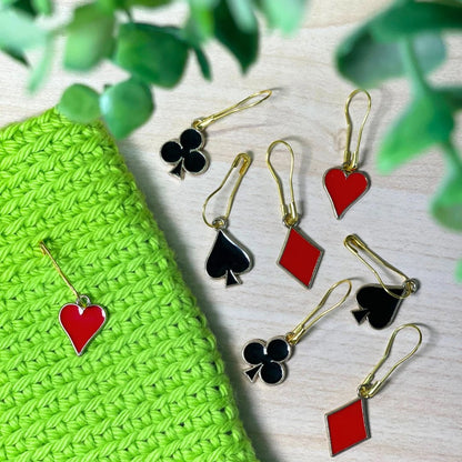 Wild Card Stitch Markers, Set of 8