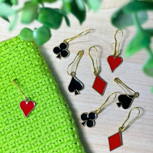 Wild Card Stitch Markers, Set of 8