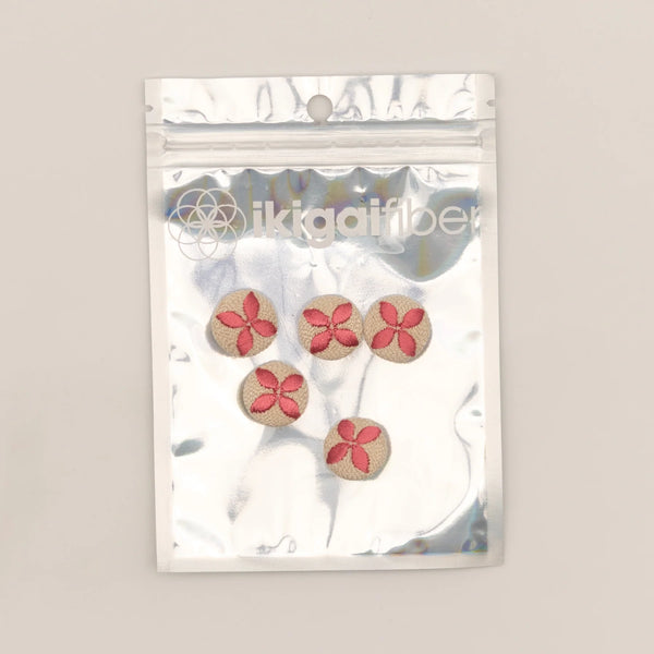 Ikigai Fiber Embroidered Buttons