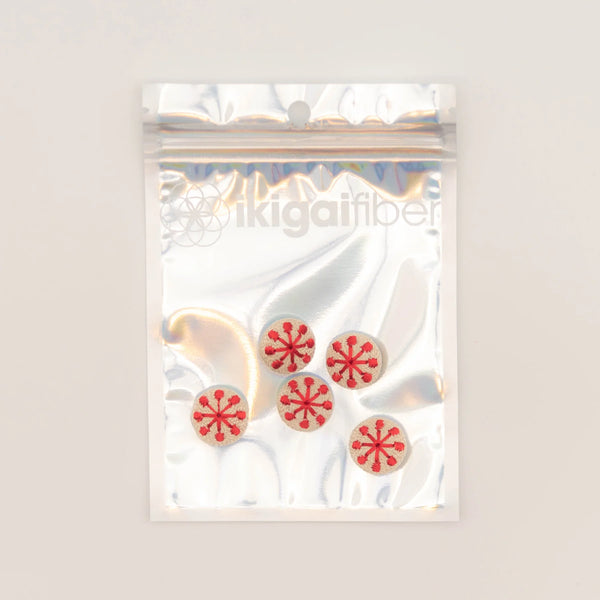 Ikigai Fiber Embroidered Buttons