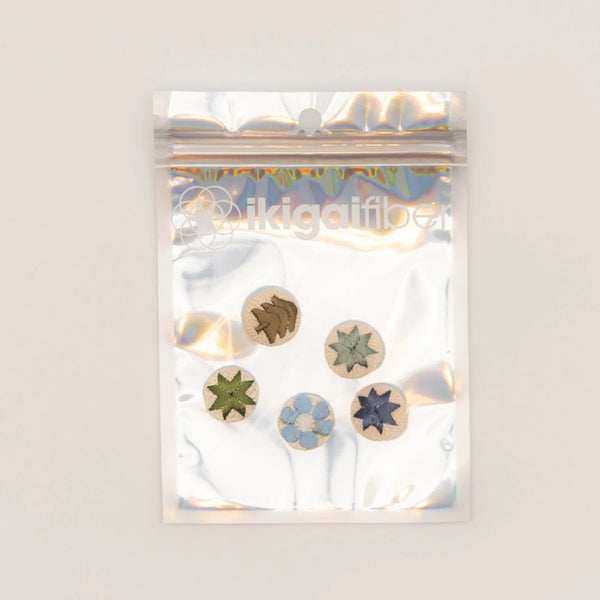 Ikigai Fiber Embroidered Buttons