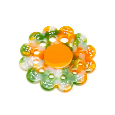 Flower Needle Gauge - Green and Orange