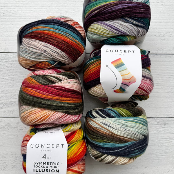 Katia Symmetric Socks & More - Illusion