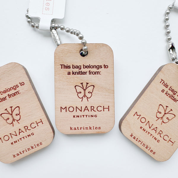 Monarch Knitting Project Bag ID Tags