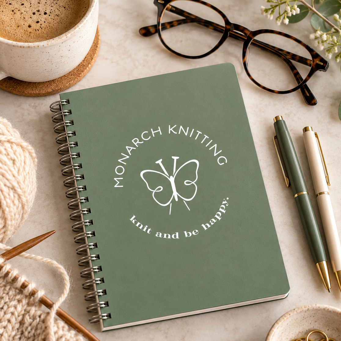 Knit...and Be Happy 5 x 7 Spiral Notebook