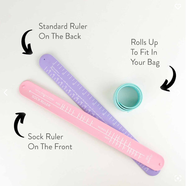 Sock Ruler - Sock Sizing Bracelet Ruler