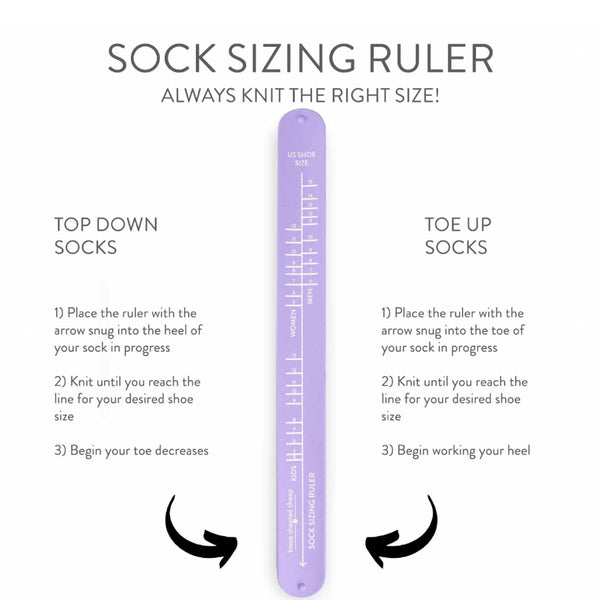 Sock Ruler - Sock Sizing Bracelet Ruler