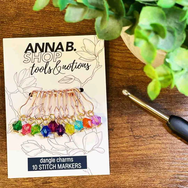 Dangled Charms Stitch Markers, Set of 10