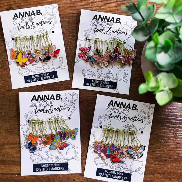 Butterfly Bliss Stitch Markers, Set of 10