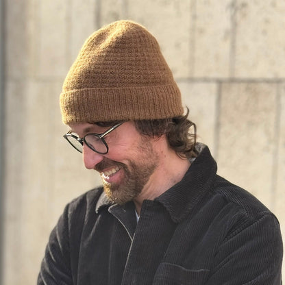 Caramel-Cashmere Waffle Hat