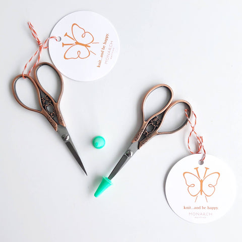 Floral Teardrop Scissors - Copper