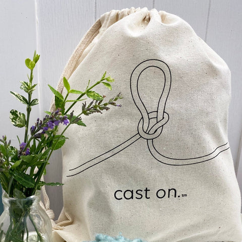 Cast On Drawstring Bag