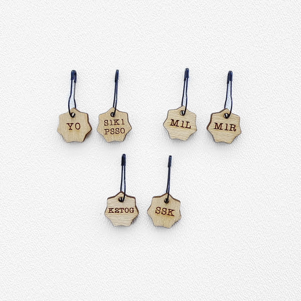 Increase / Decrease Stitch Marker Set- Card of 6 Pins – Monarch Knitting